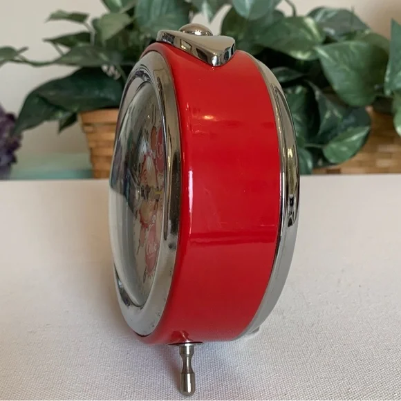 Vintage 90s Coca Cola Alarm Clock Red Silver Metal Coke Soda Pop Quartz Clock - Picture 5 of 13